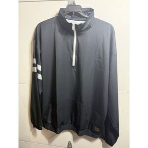 WILLBO USA William Bowen Gym Fleece Quarter-Zip Pullover Jacket - Black Large